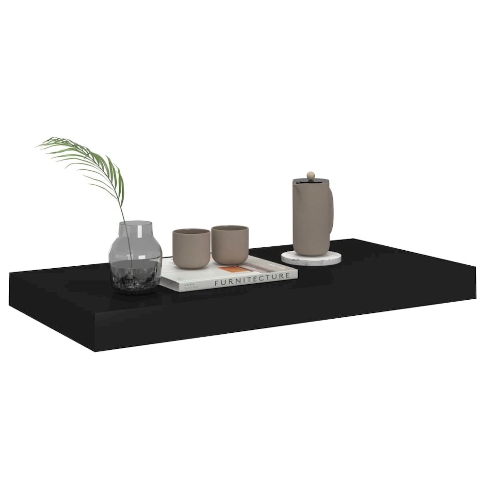 Wall Shelf Black Honeycomb MDF, metal frame Medium Wall mounting. Picture 3