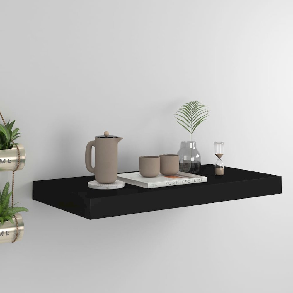 Wall Shelf Black Honeycomb MDF, metal frame Medium Wall mounting. Picture 1