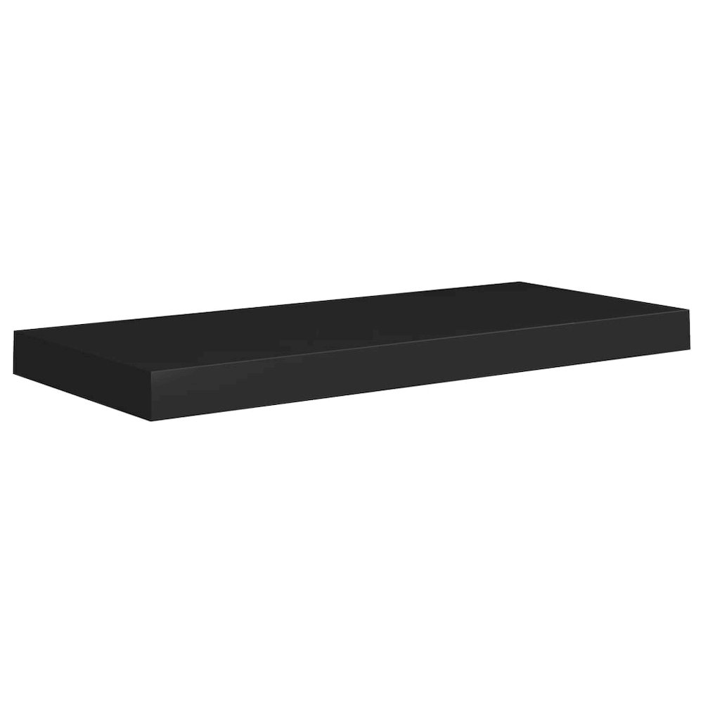 Wall Shelf Set of 2 Black Honeycomb MDF, metal Medium. Picture 3