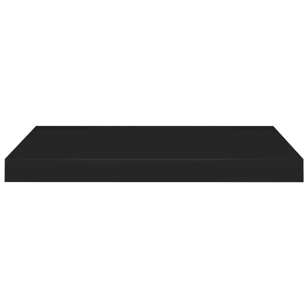 Wall Shelf Set of 2 Black Honeycomb MDF, metal Medium. Picture 4