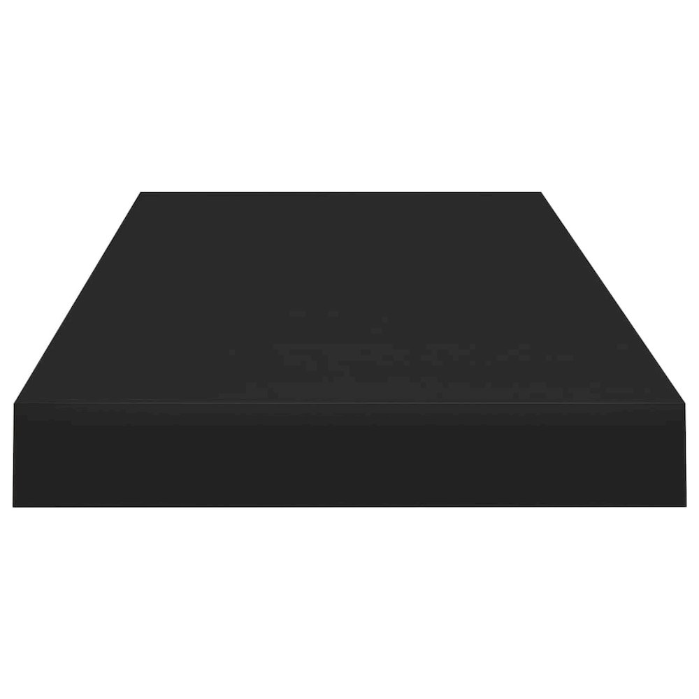 Wall Shelf Set of 2 Black Honeycomb MDF, metal Medium. Picture 5