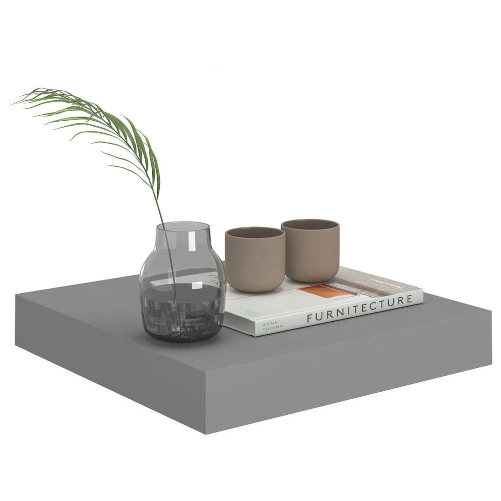 Wall Shelf Grey Honeycomb MDF, Metal 9.1 x 9.3 x 1.5 in. Picture 3