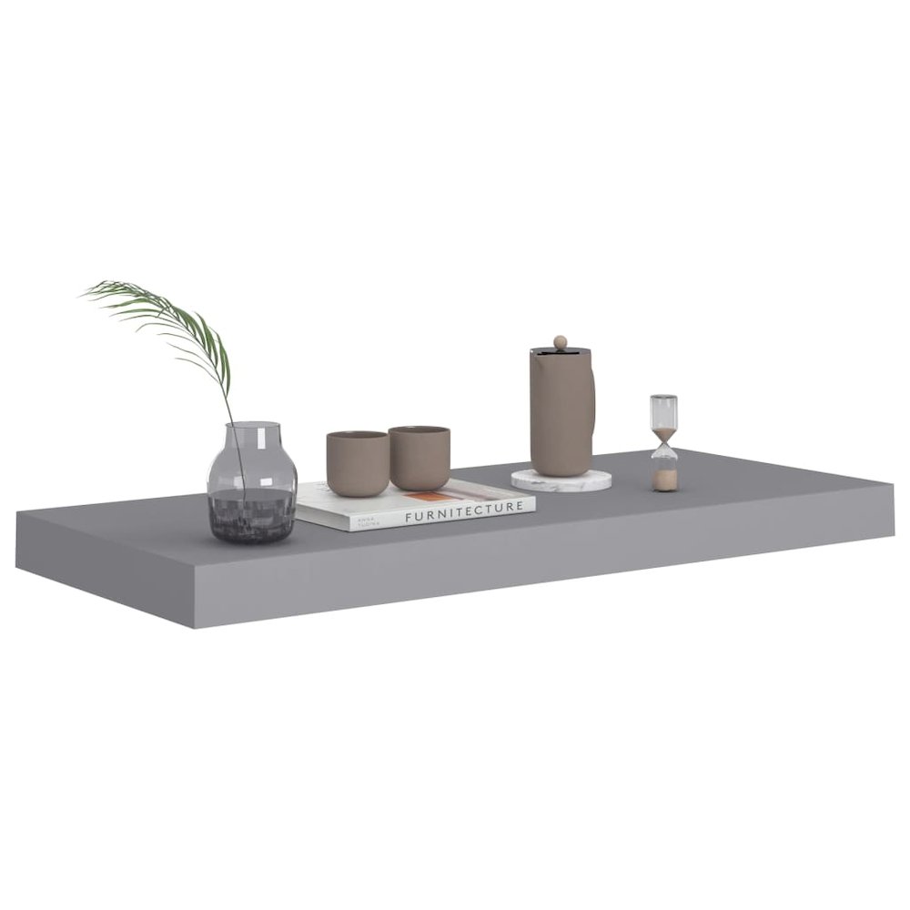 Wall Shelf Grey Honeycomb MDF, metal frame Medium Wall Shelf. Picture 3