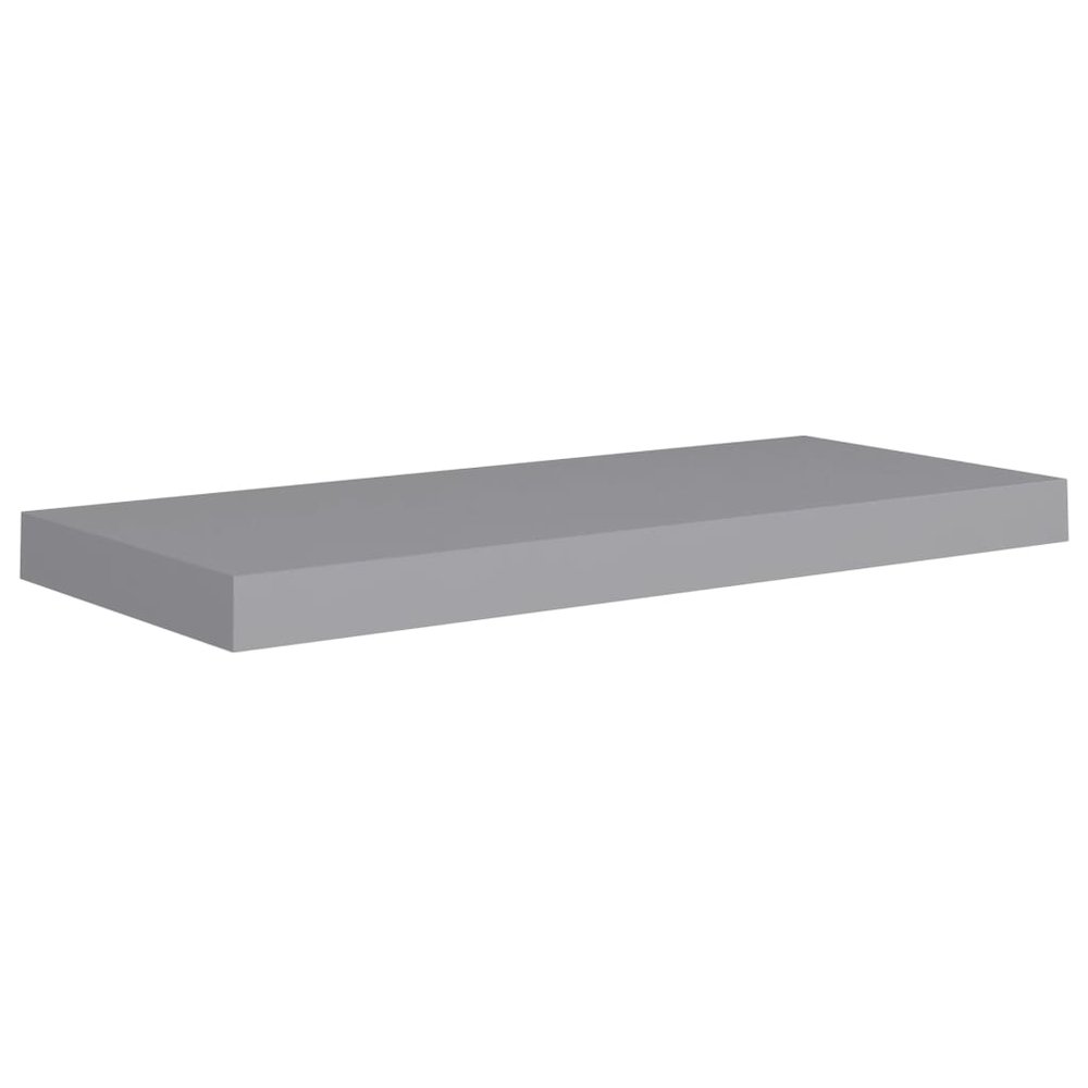 Wall Shelf Set of 2 Gray Honeycomb MDF, metal Medium Wall Shelf. Picture 3