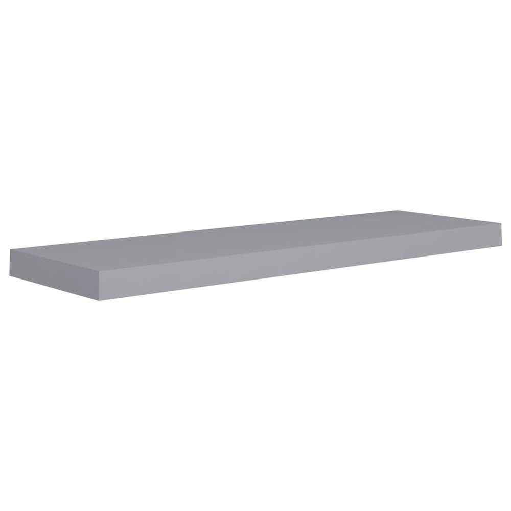 Wall Shelf Set of 4 Grey Honeycomb MDF, metal 31.5 x 9.3 in. Picture 3
