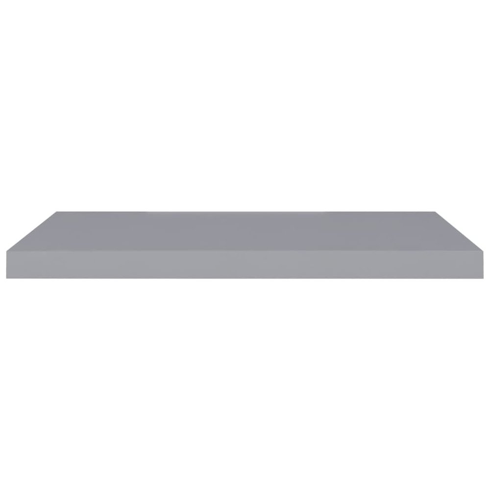 Wall Shelf Set of 4 Grey Honeycomb MDF, metal 31.5 x 9.3 in. Picture 4