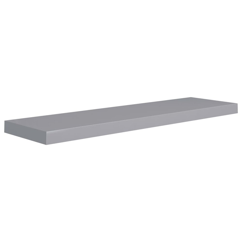 Wall Shelf Gray Honeycomb MDF and metal 35.4 in x 9.3 in x 1.5 in. Picture 2