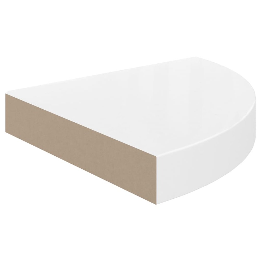 Corner Shelf High gloss white Honeycomb MDF, metal 9.8 in. Picture 3