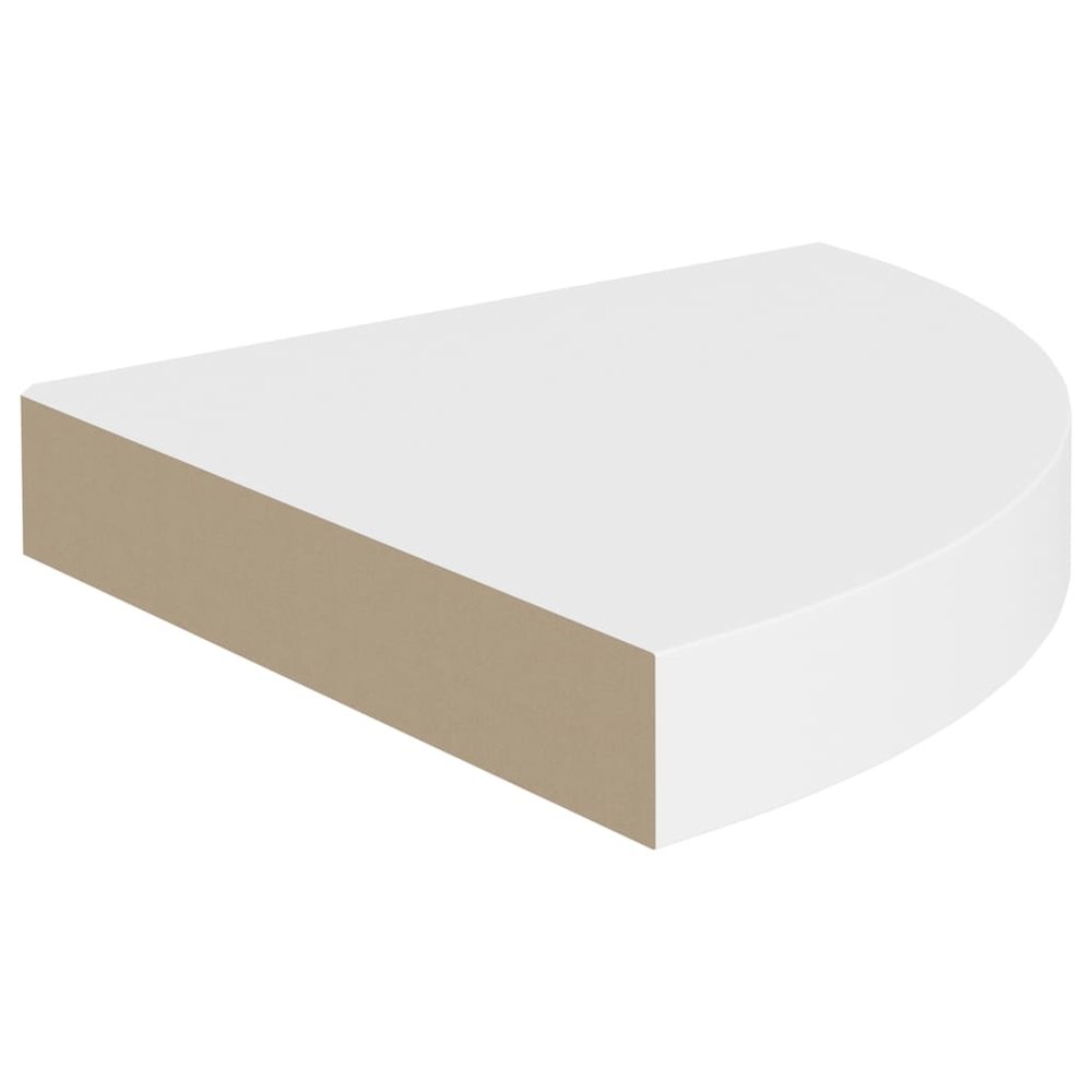 Corner Shelf Set of 2 White Honeycomb MDF, metal Standard. Picture 3
