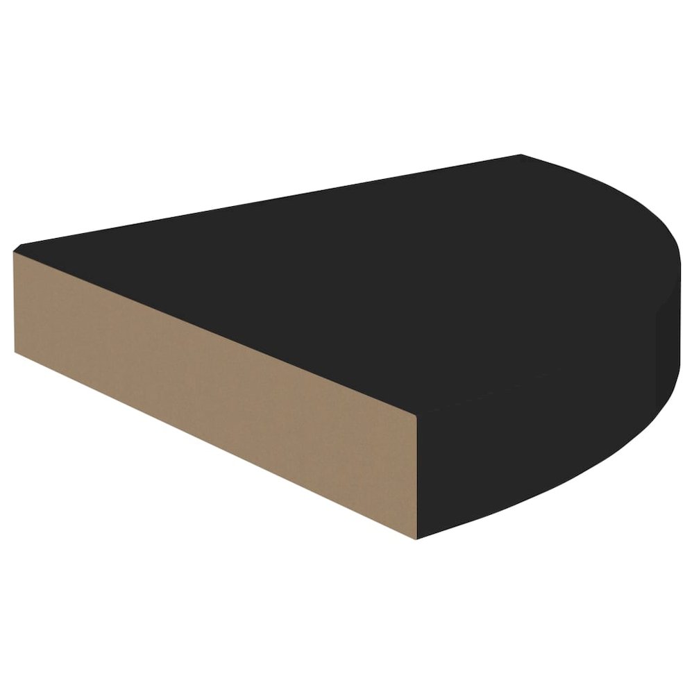 Corner Shelf Black Honeycomb MDF, metal Small Wall mounting. Picture 3