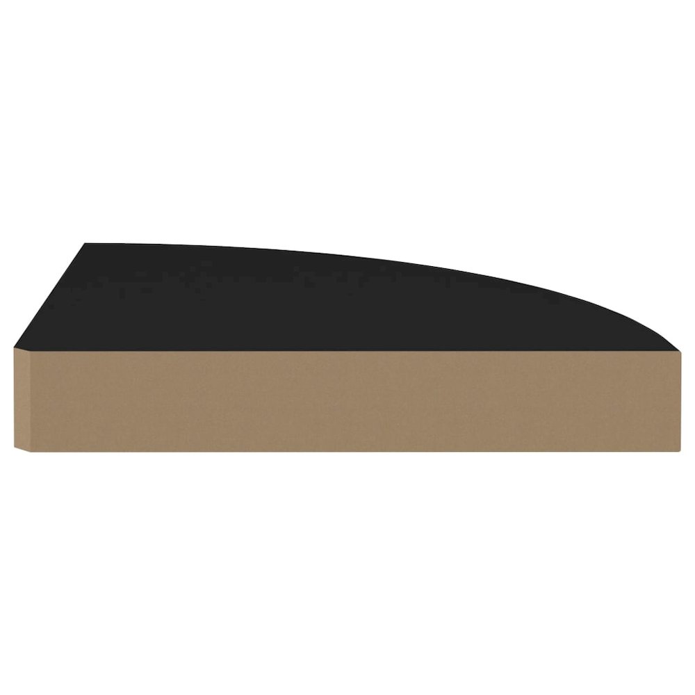 Corner Shelf Black Honeycomb MDF, metal Small Wall mounting. Picture 4