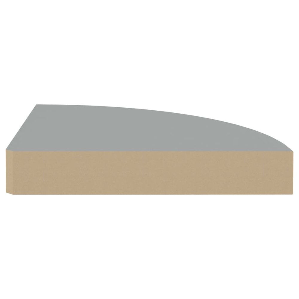 Corner Shelf Grey Honeycomb MDF, Metal Medium Wall mounted. Picture 4