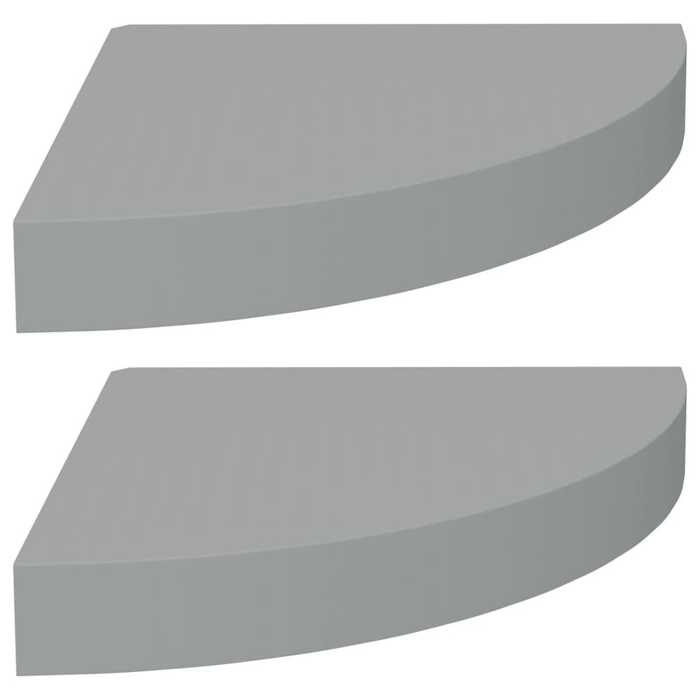 Corner Shelf Set of 2 Gray Honeycomb MDF, metal 9.8x9.8 in. Picture 2