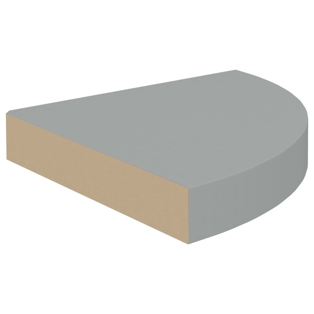 Corner Shelf Set of 2 Gray Honeycomb MDF, metal 9.8x9.8 in. Picture 4