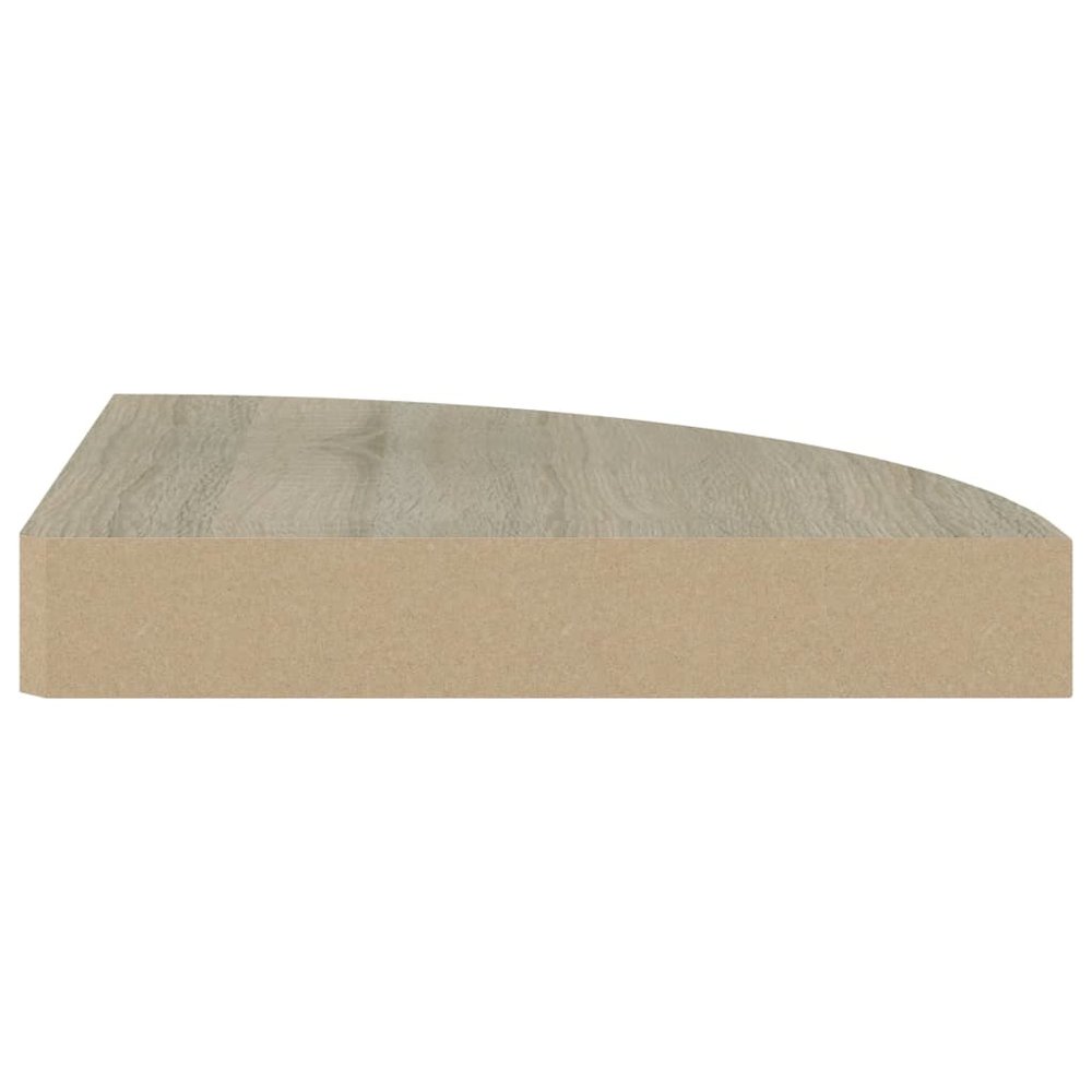 Corner Shelf Oak Honeycomb MDF, Metal Small Corner Shelf. Picture 4