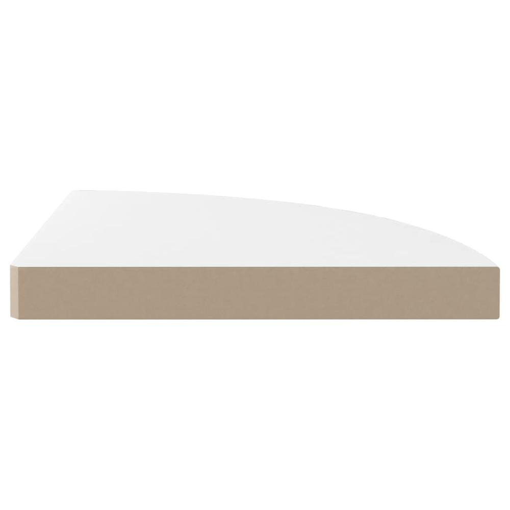 Corner Shelf High gloss white Honeycomb MDF, metal 13.8x13.8x1.5 in. Picture 5