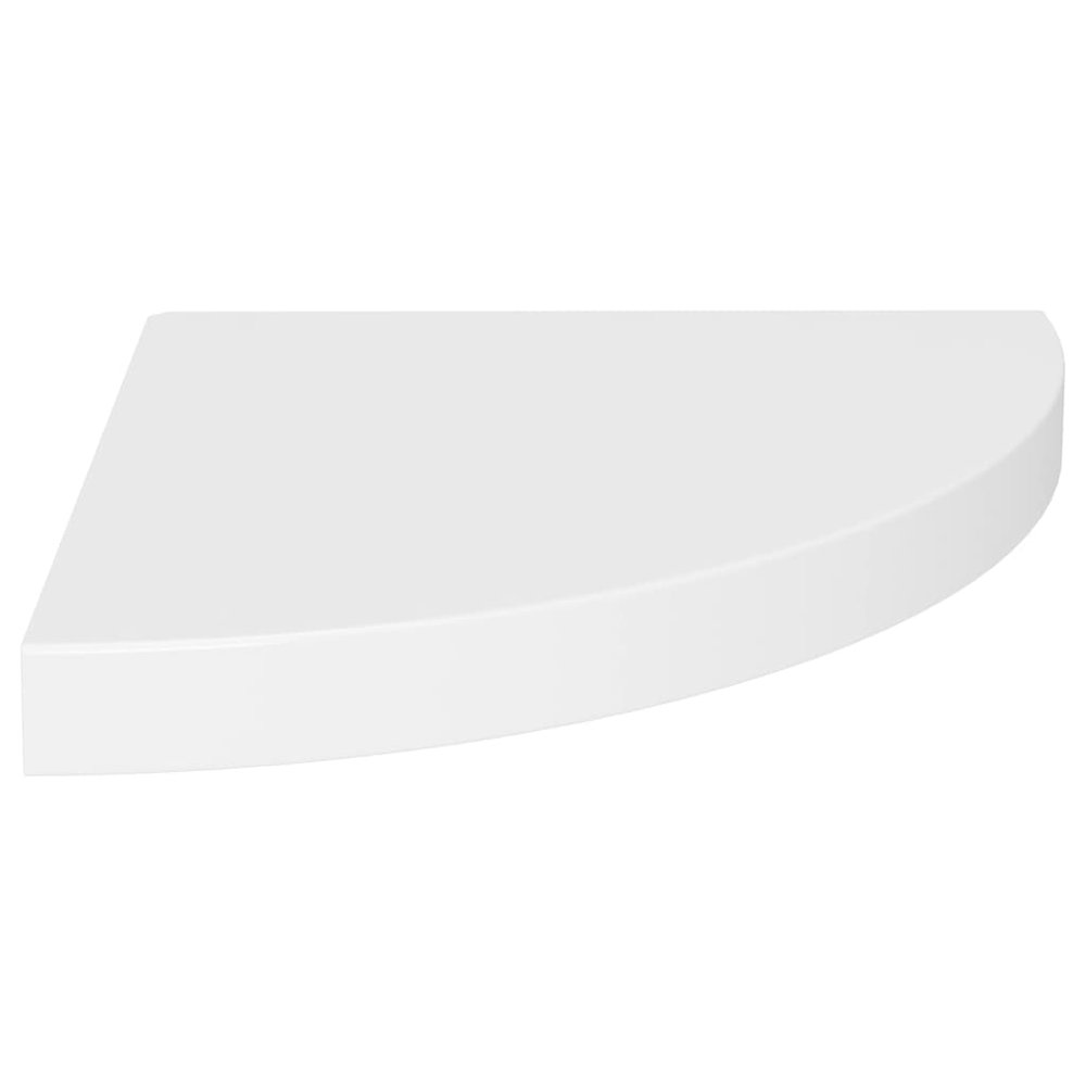Corner Shelf Set of 2 White Honeycomb MDF, metal. Picture 3