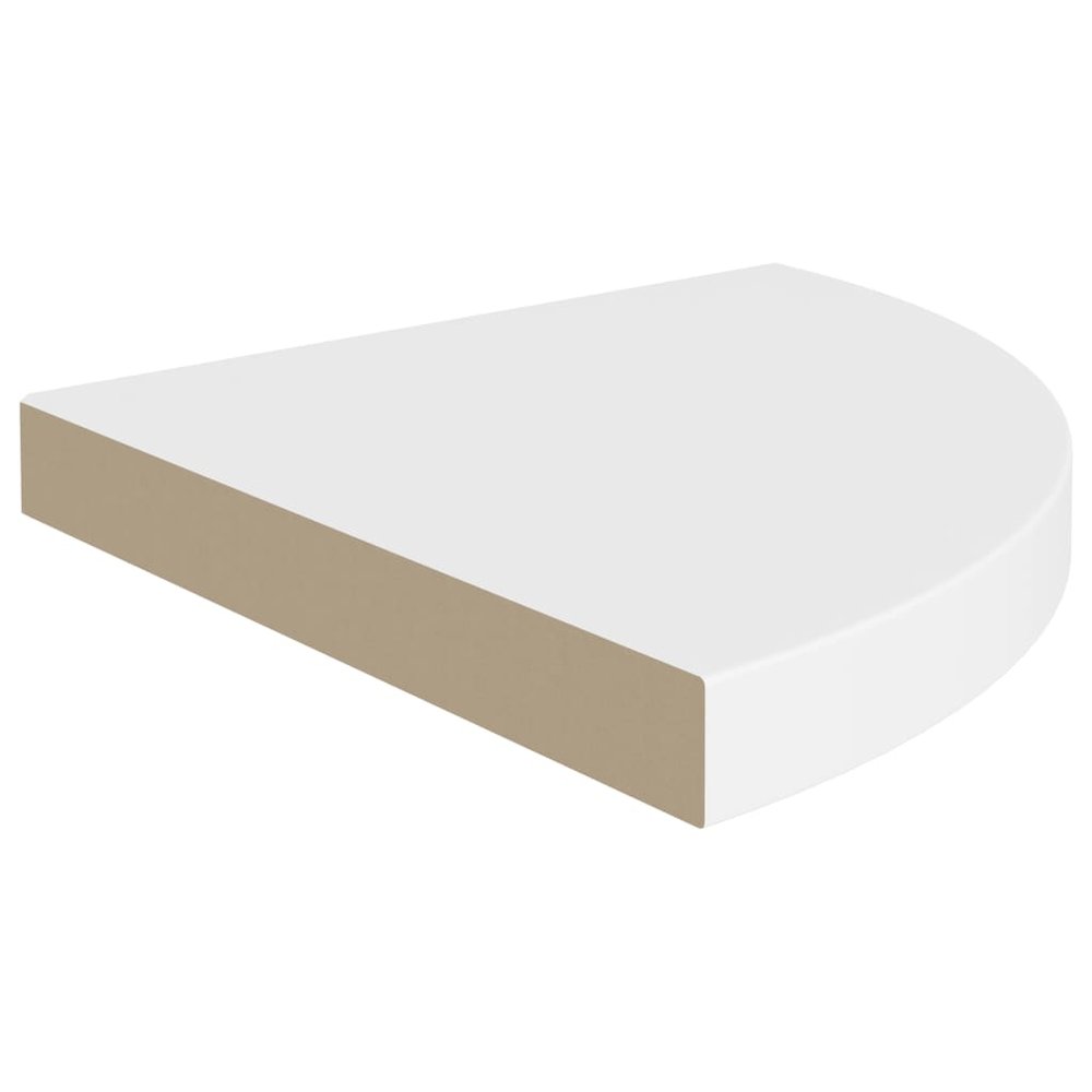 Corner Shelf Set of 2 White Honeycomb MDF, metal. Picture 4