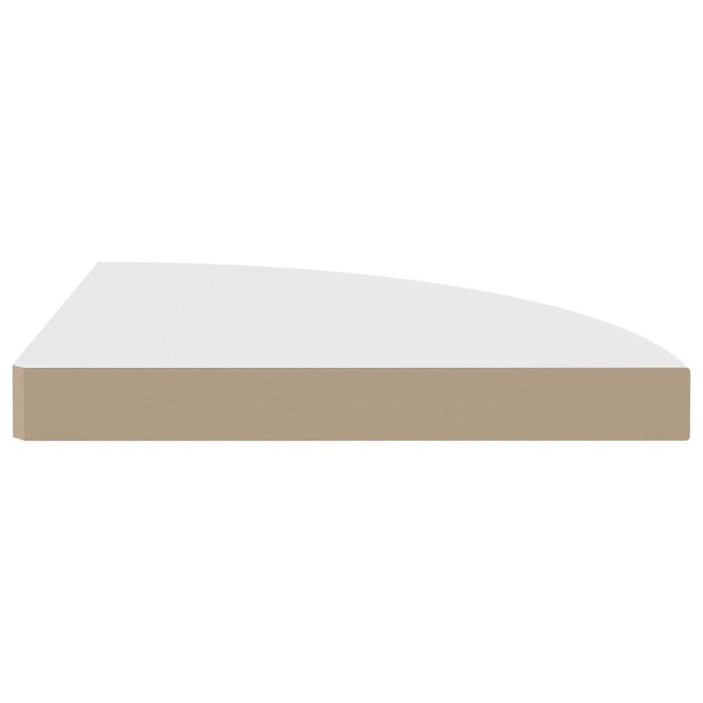 Corner Shelf Set of 2 White Honeycomb MDF, metal. Picture 5