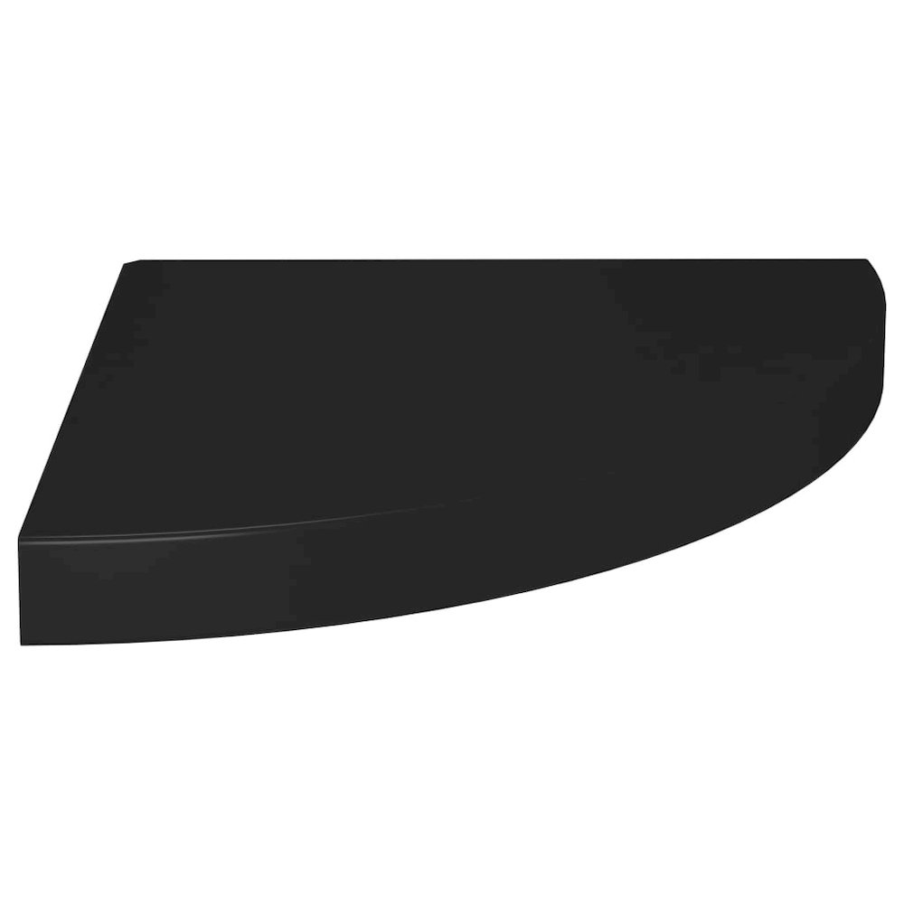 Corner Shelf Black Honeycomb MDF, Metal. Picture 2