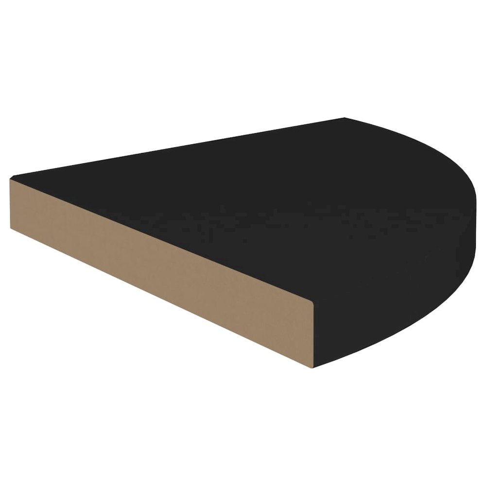 Corner Shelf Black Honeycomb MDF, Metal. Picture 3