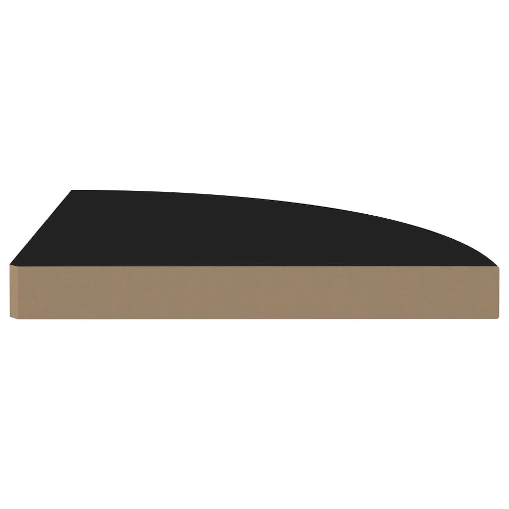 Corner Shelf Black Honeycomb MDF, Metal. Picture 4
