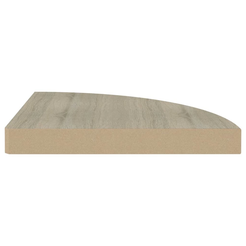 Corner Shelf Set of 4 Oak Honeycomb MDF, metal 13.8 in Length. Picture 5