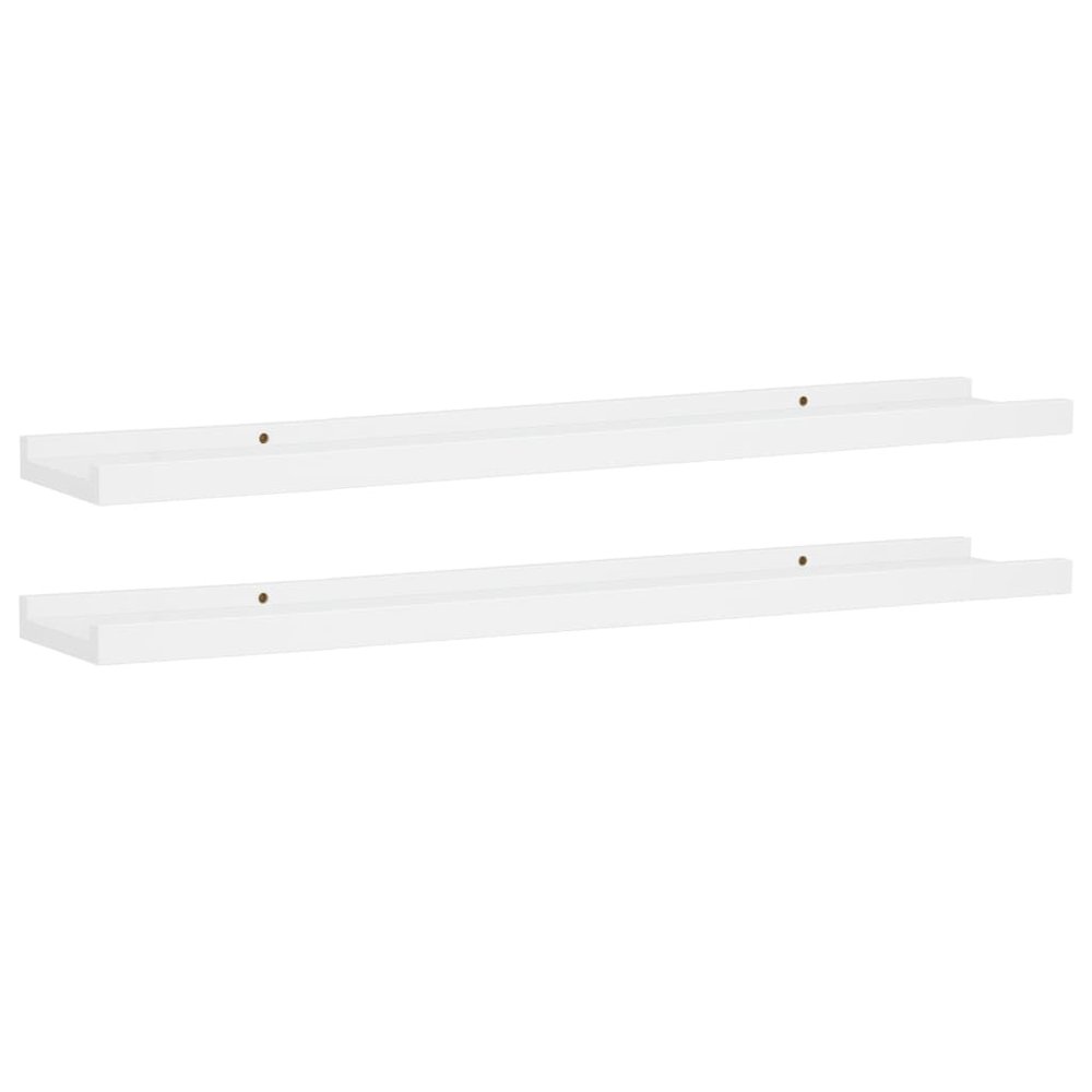 Frame Ledge Shelf Set of 2 White MDF 31.5 in long Wall mounting. Picture 1