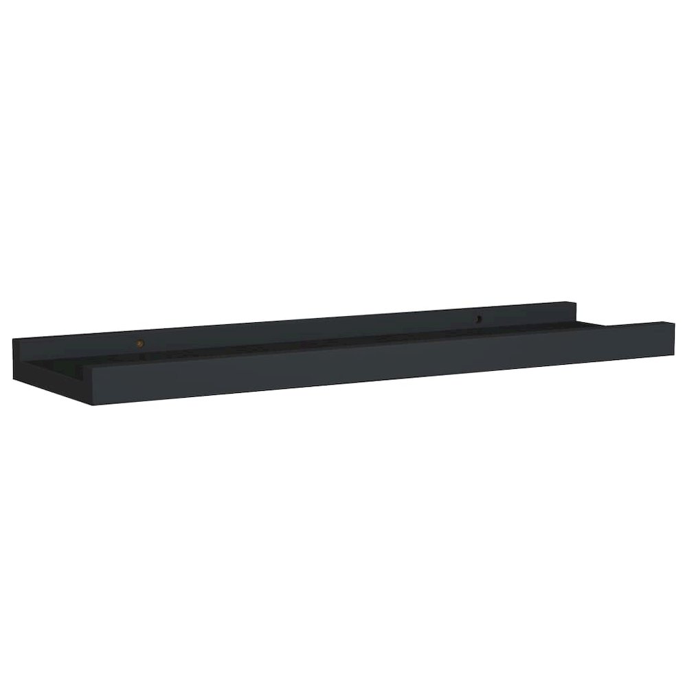 Frame Ledge Shelf Set of 2 Black MDF 15.7 x 3.5 x 1.2 in. Picture 3