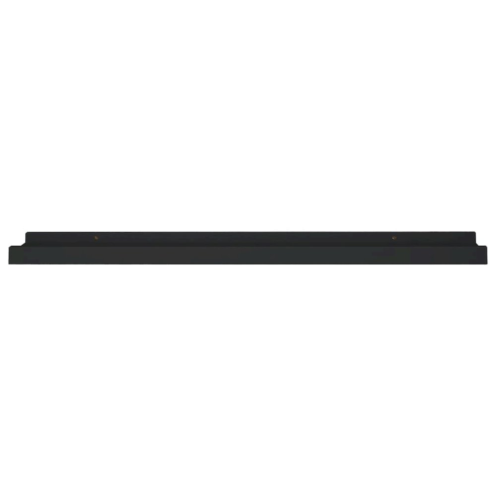 Frame Ledge Shelf Set of 2 Black MDF 23.6 in Storage. Picture 4