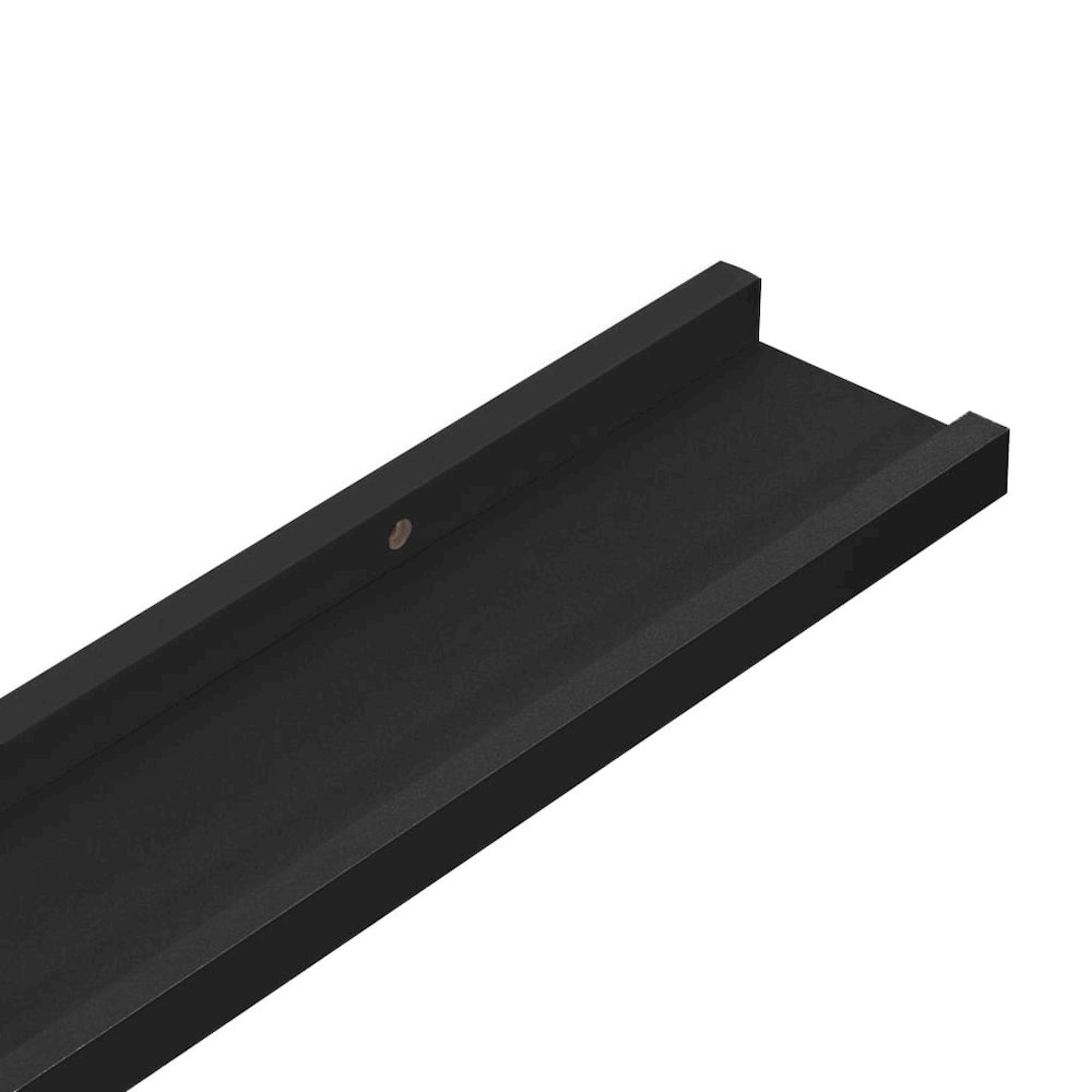 Frame Ledge Shelf Set of 2 Black MDF 23.6 in Storage. Picture 7