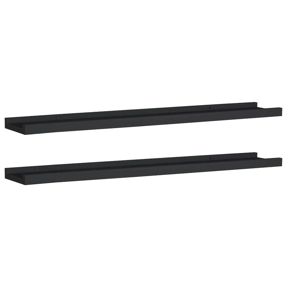 Frame Ledge Shelf Set of 2 Black MDF 31.5 in Wall mounting. Picture 2