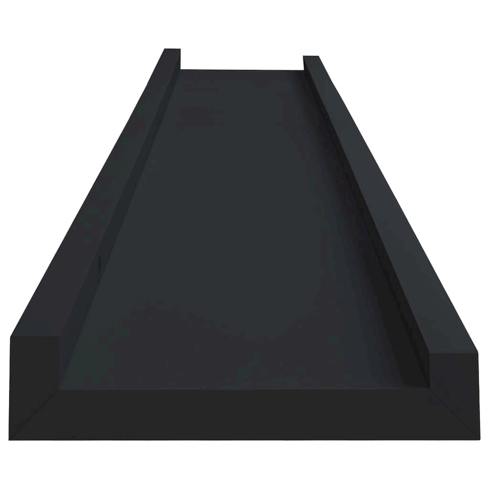 Frame Ledge Shelf Set of 2 Black MDF 31.5 in Wall mounting. Picture 5