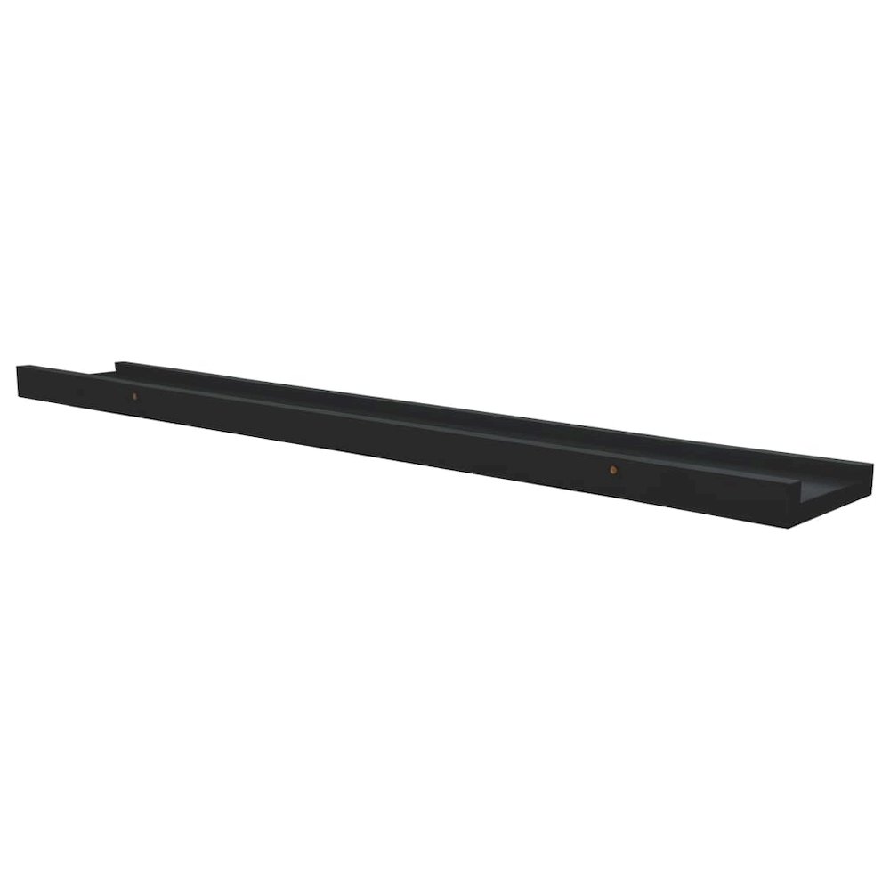 Frame Ledge Shelf Set of 2 Black MDF 31.5 in Wall mounting. Picture 6