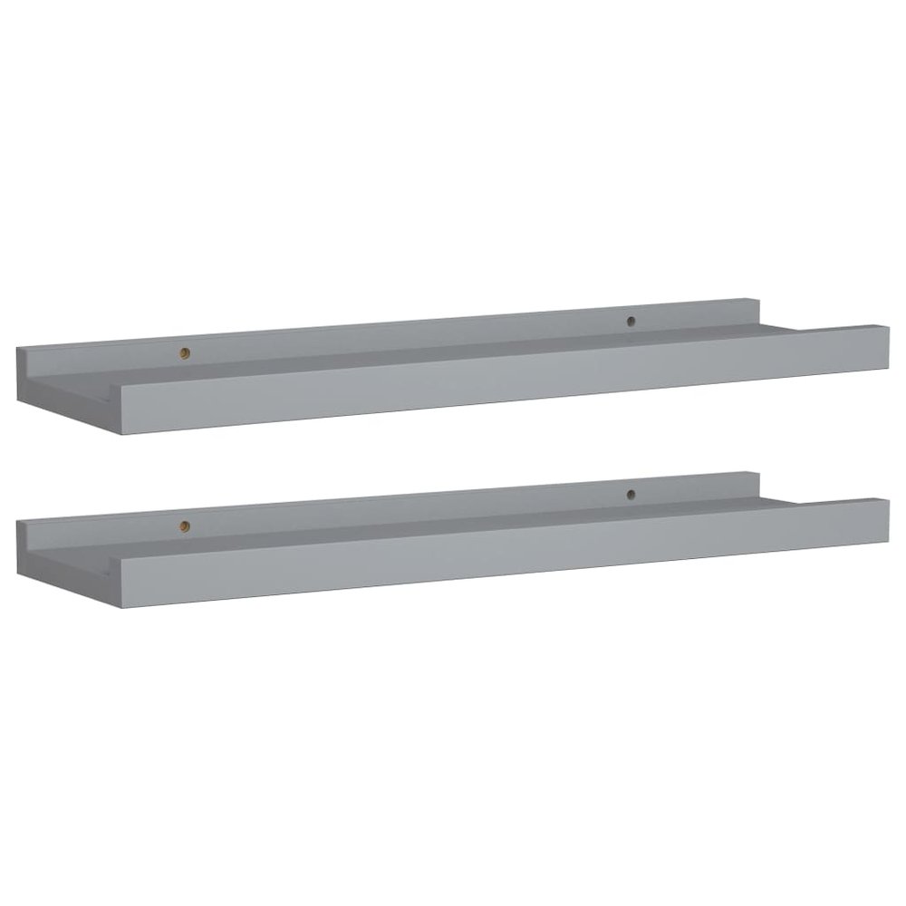 Frame Ledge Shelf Set of 2 Gray MDF Small Wall mounting. Picture 2