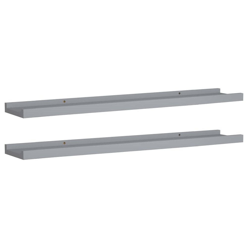Frame Ledge Shelf Set of 2 Gray Lacquered MDF 31.5 in long. Picture 2