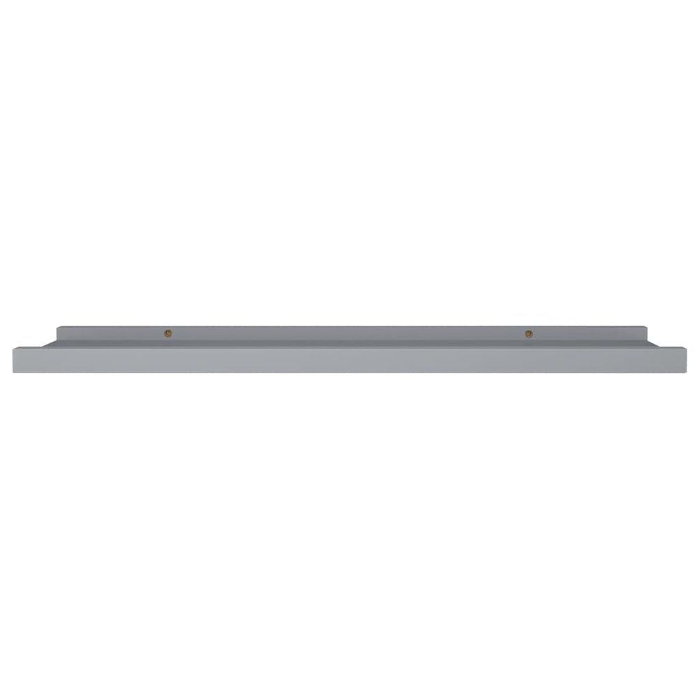 Frame Ledge Shelf Set of 2 Gray Lacquered MDF 31.5 in long. Picture 4