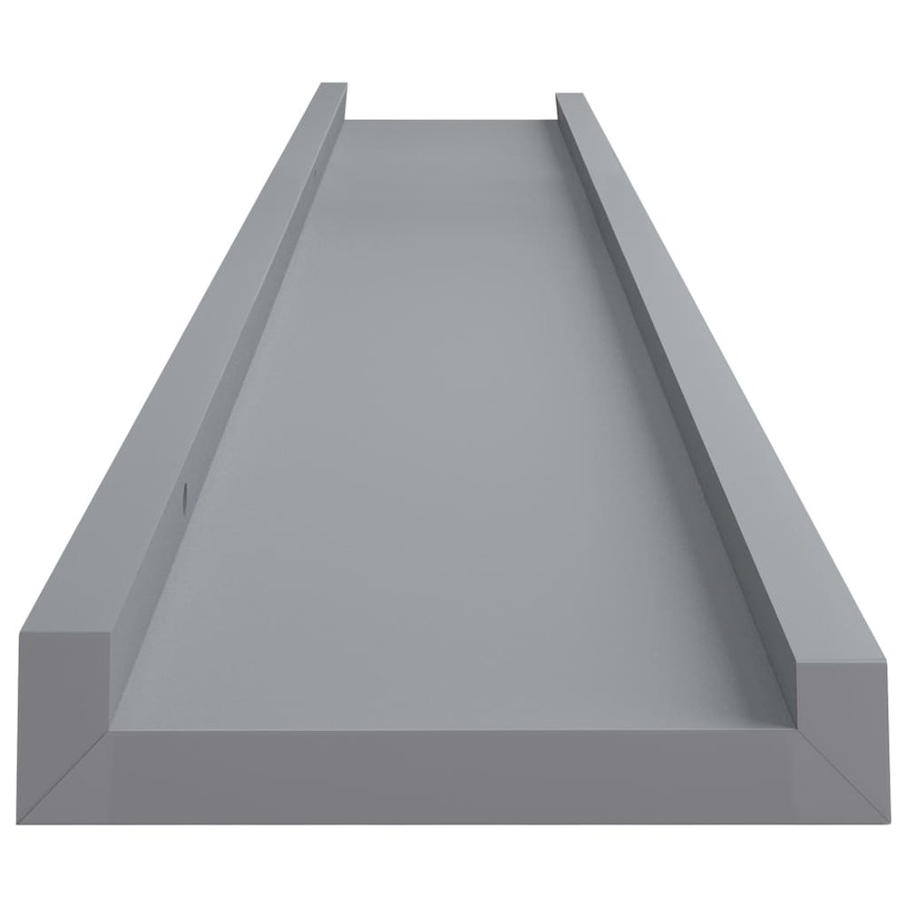 Frame Ledge Shelf Set of 2 Gray Lacquered MDF 31.5 in long. Picture 5