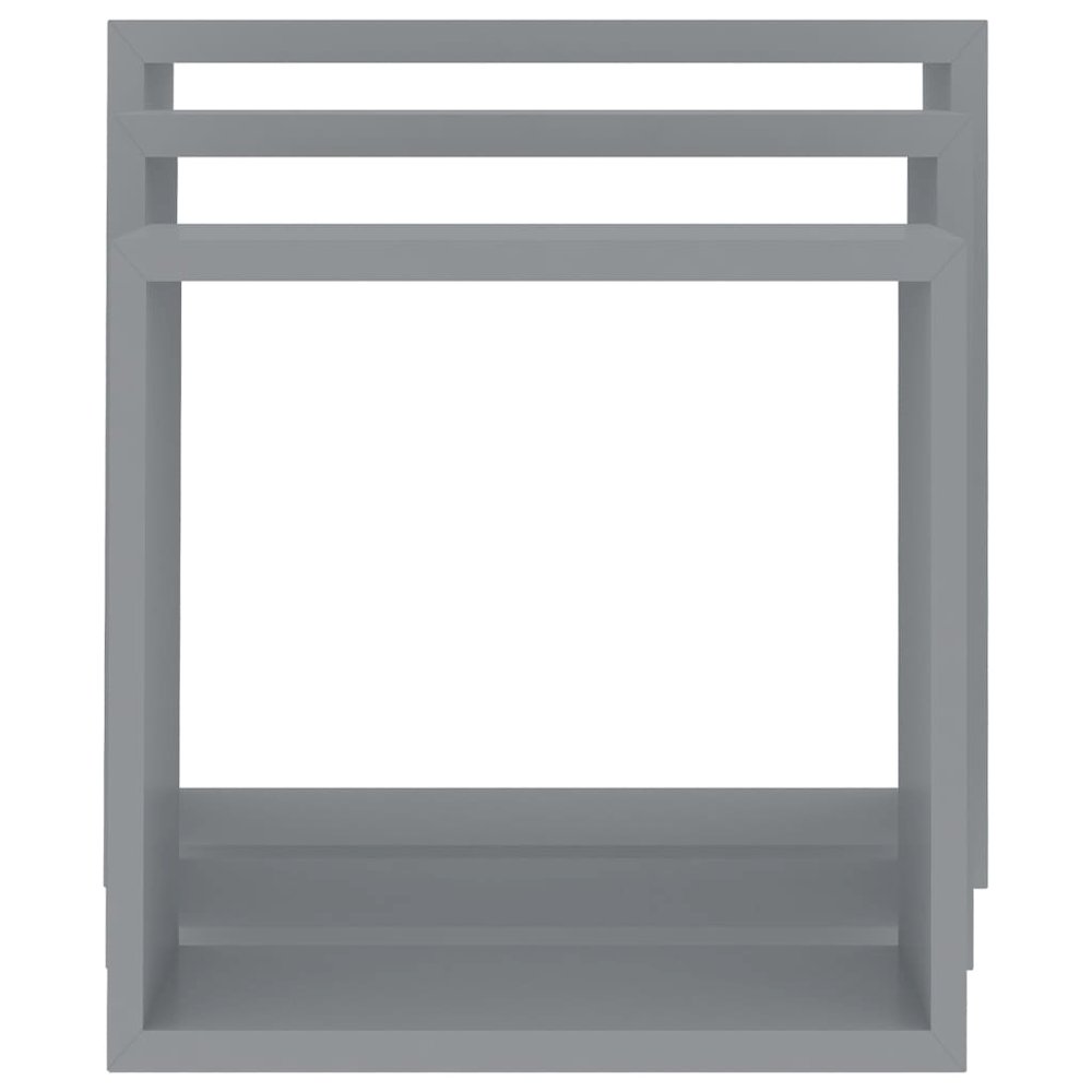 Wall Cube Shelves 3 pcs Gray MDF. Picture 5