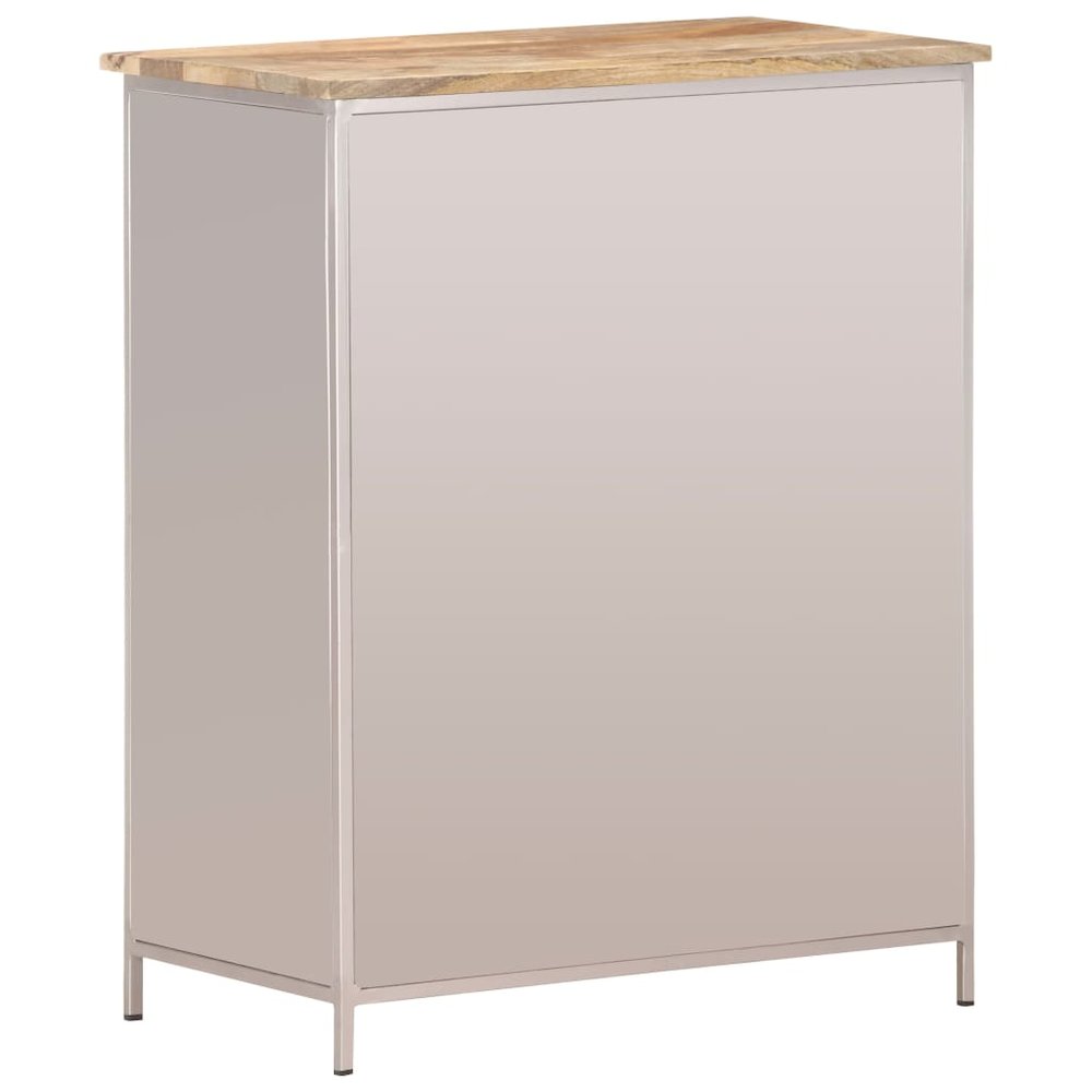 Sideboard Rough mango wood with silver powder-coated iron. Picture 3