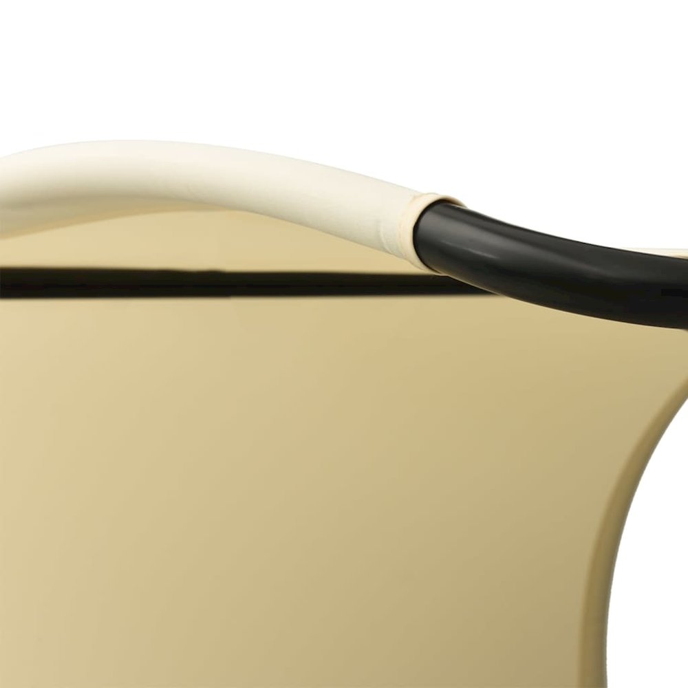 Sun Lounger Taupe and Cream Textilene, Steel Large. Picture 5