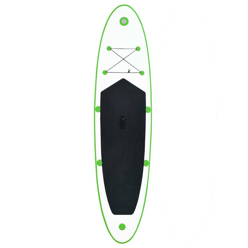 Inflatable Stand Up Paddle Board Set Green and White. Picture 4
