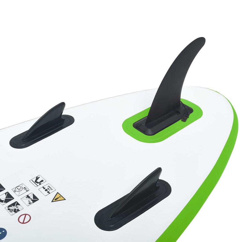 Inflatable Stand Up Paddle Board Set Green and White. Picture 7