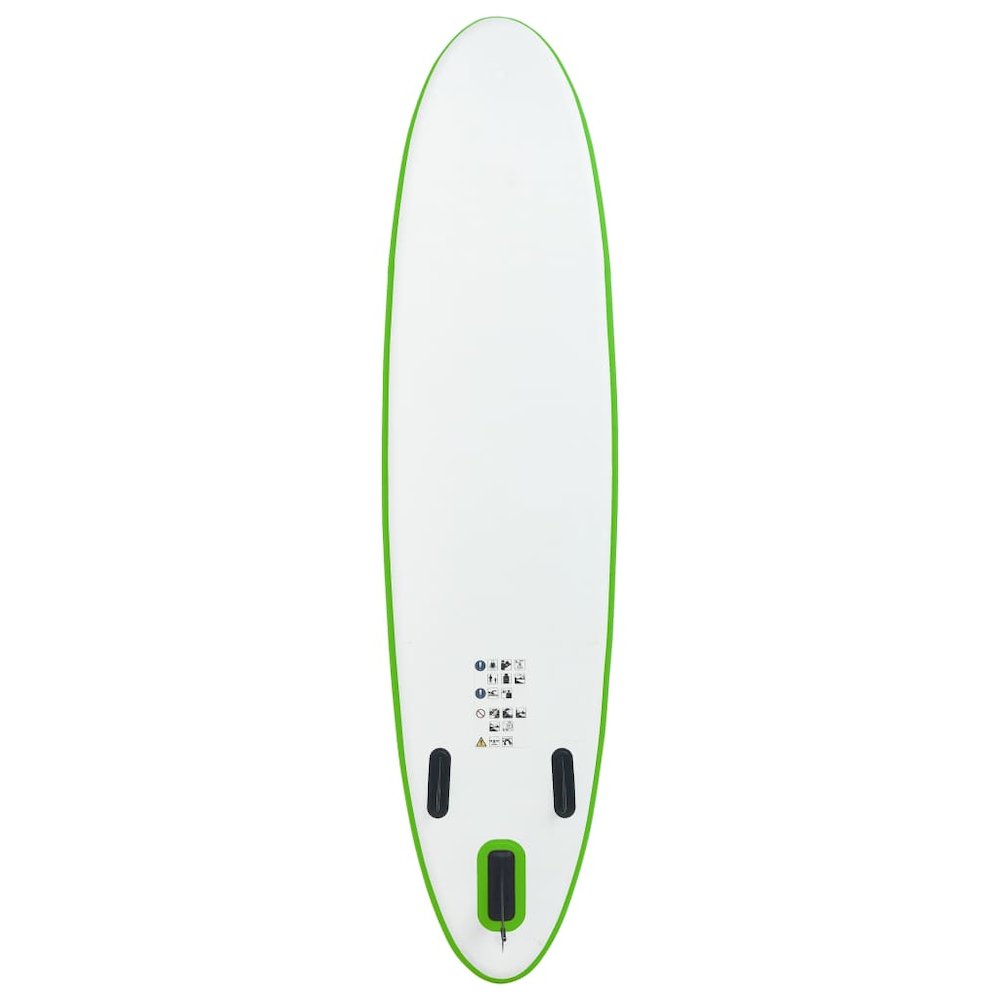 vidaXL Inflatable Stand Up Paddle Board Set Green and White 2734. Picture 3
