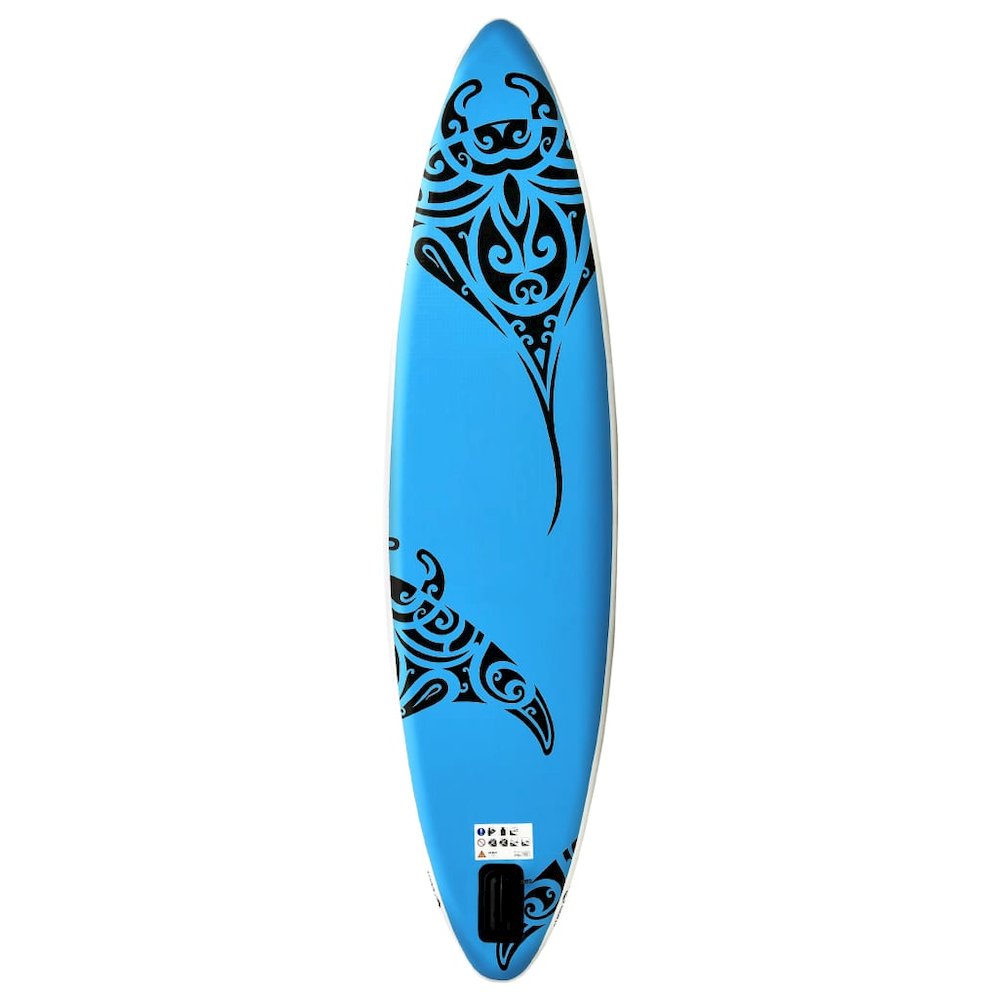 Inflatable Stand Up Paddleboard Set 126"x29.9"x5.9" Blue. Picture 4