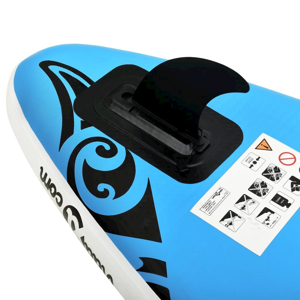 Inflatable Stand Up Paddleboard Set 126"x29.9"x5.9" Blue. Picture 7
