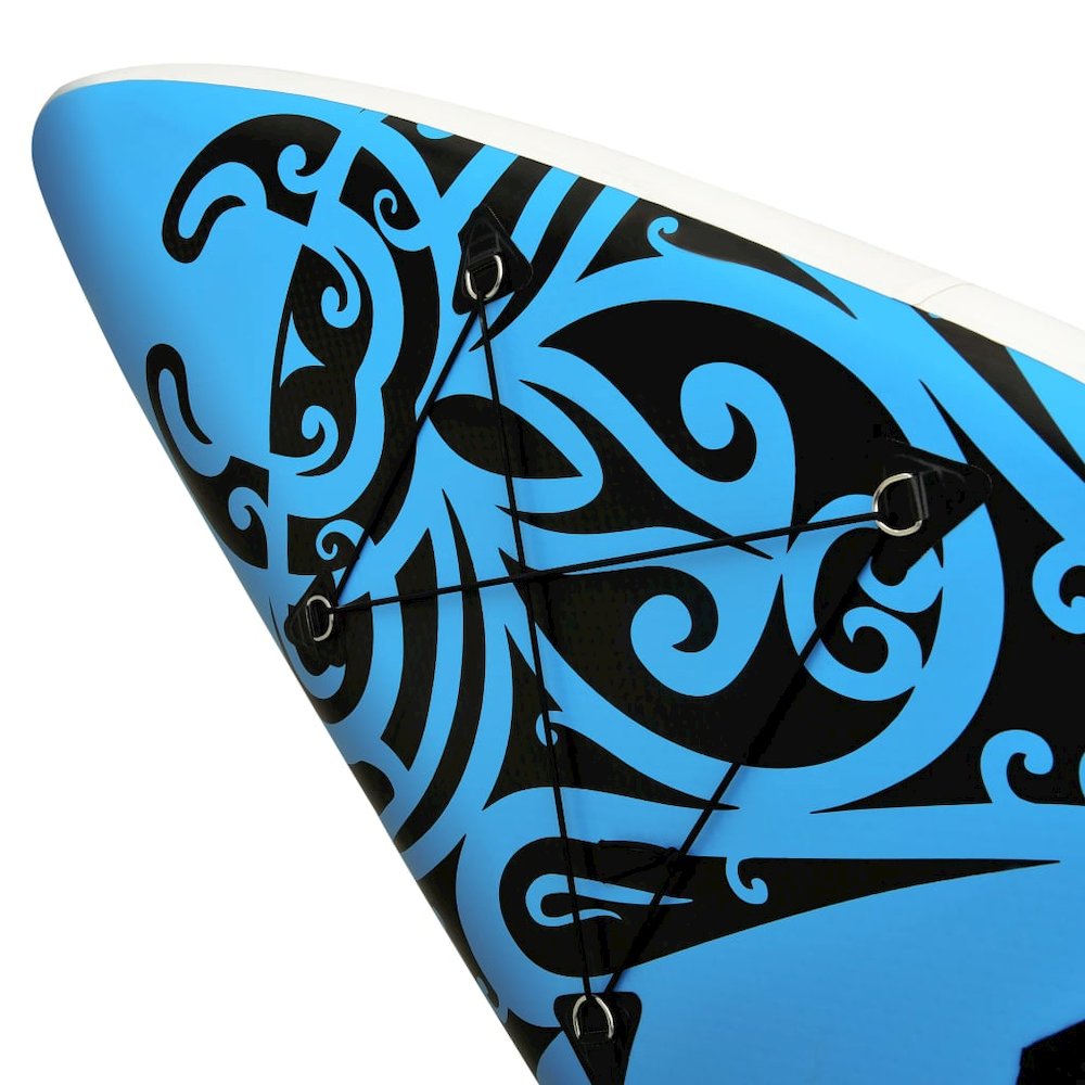 Inflatable Stand Up Paddleboard Set 126"x29.9"x5.9" Blue. Picture 8