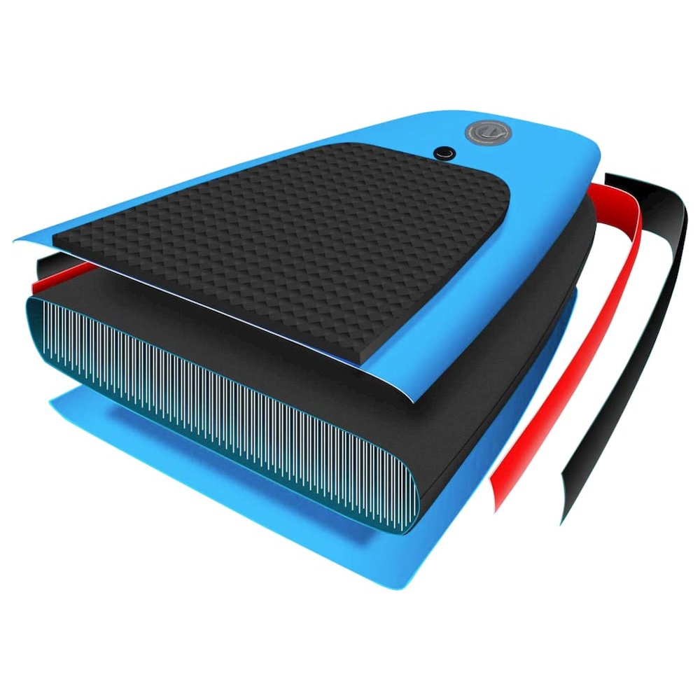 Inflatable Stand Up Paddleboard Set 126"x29.9"x5.9" Blue. Picture 10