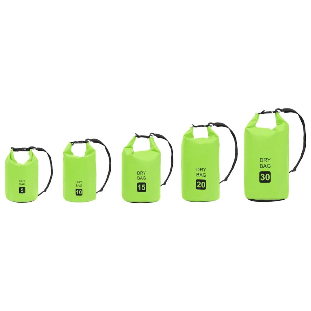 vidaXL Dry Bag Green 4 gal PVC 2781. Picture 8