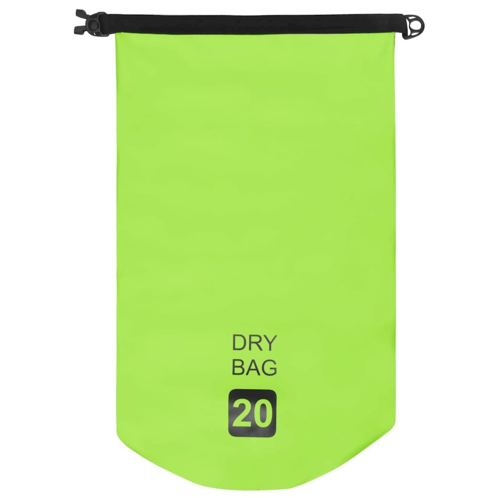 vidaXL Dry Bag Green 5.3 gal PVC 2782. Picture 3
